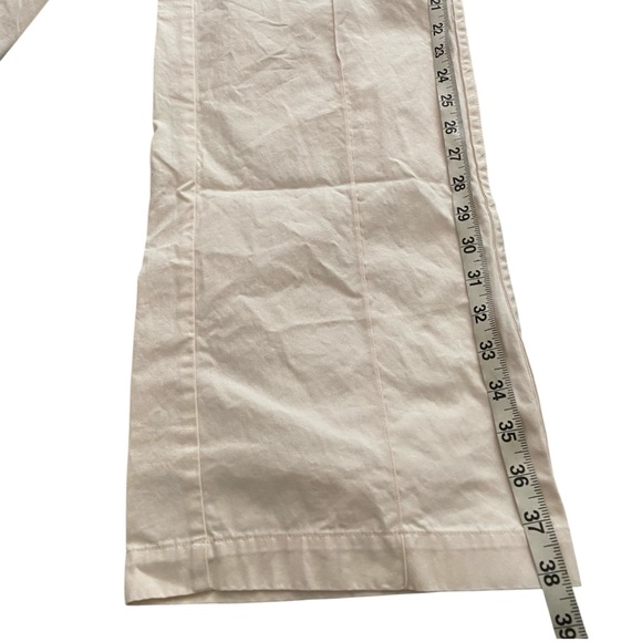 adidas Premium Essentials Denim Straight Leg Cream Front Pleated Chino Pants - Picture 9 of 14